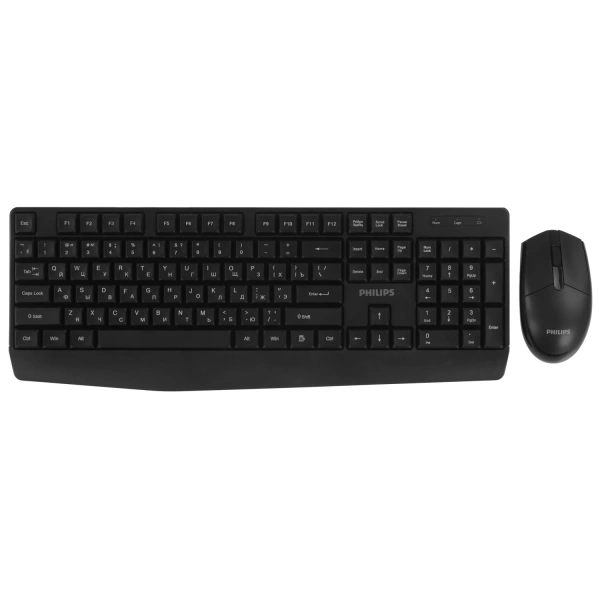 Купить клавиатура+мышь беспроводная   philips spt6337 черный