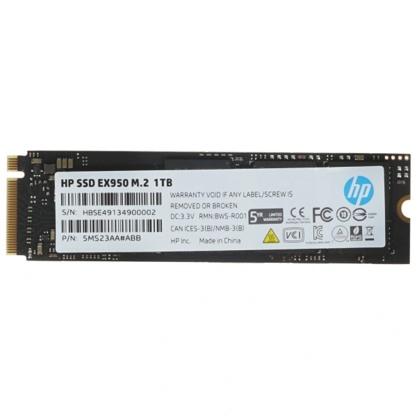 Купить 1000 гб m.2 nvme накопитель hp ex950 [5ms23aa#abb]