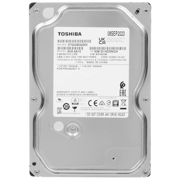 Купить 2 тб жесткий диск toshiba dt02-v series [dt02aba200v]