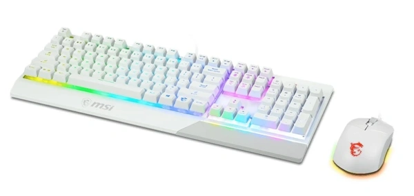 Купить клавиатура+мышь  проводная  msi gk30 combo white белый