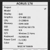 Купить 17.3" ноутбук aorus 17x axf черный