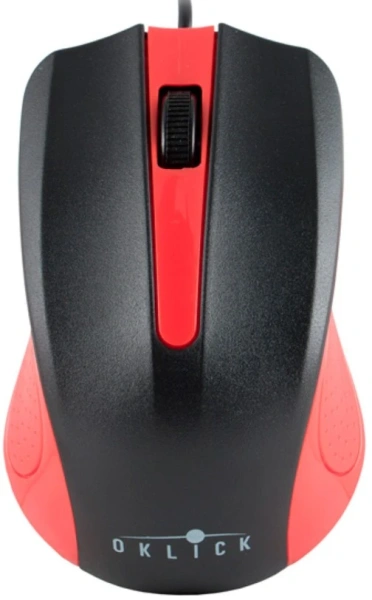 Купить мышь проводная oklick 225m [288237] красный