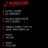 Купить 15.6" ноутбук ardor gaming neo n15-i5nd400 черный