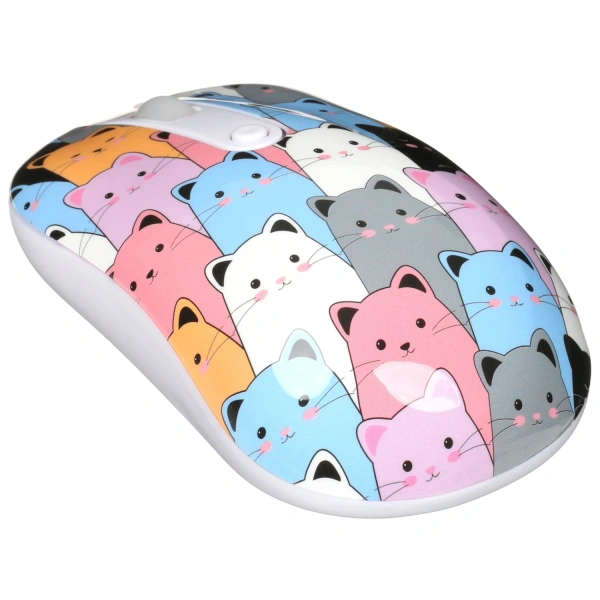 Купить мышь беспроводная dexp wm-311wu many cats  разноцветная