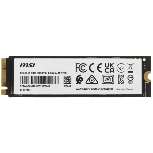 Купить 2000 гб m.2 nvme накопитель msi spatium m480 pro [s78-440q600-p83]