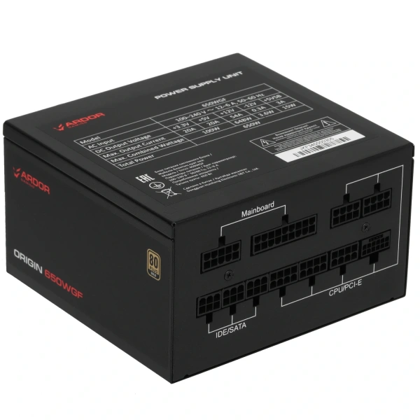 Купить блок питания ardor gaming origin 650wgf  черный