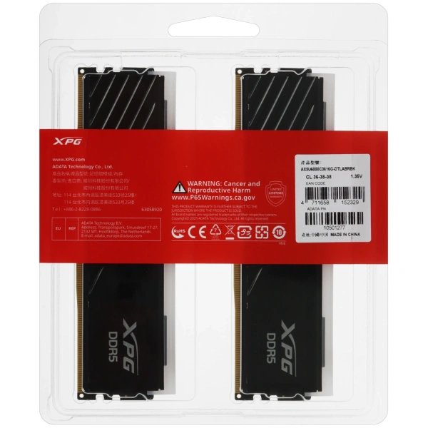 Купить оперативная память adata xpg lancer blade rgb [ax5u6000c3616g-dtlabrbk] 32 гб