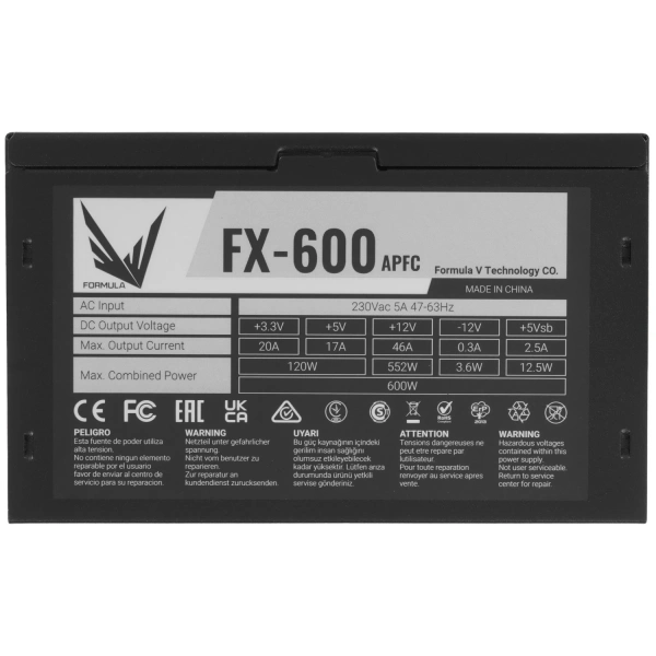 Купить блок питания formula v line fx-600 [pzh1150bn91r0-01] черный