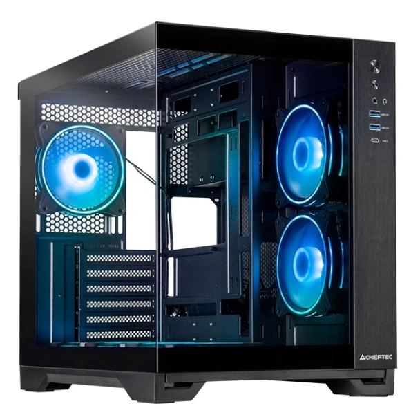 Купить корпус chieftec visio gm-30b-tg-op  черный