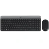Купить клавиатура+мышь беспроводная   logitech slim wireless desktop mk470 черный