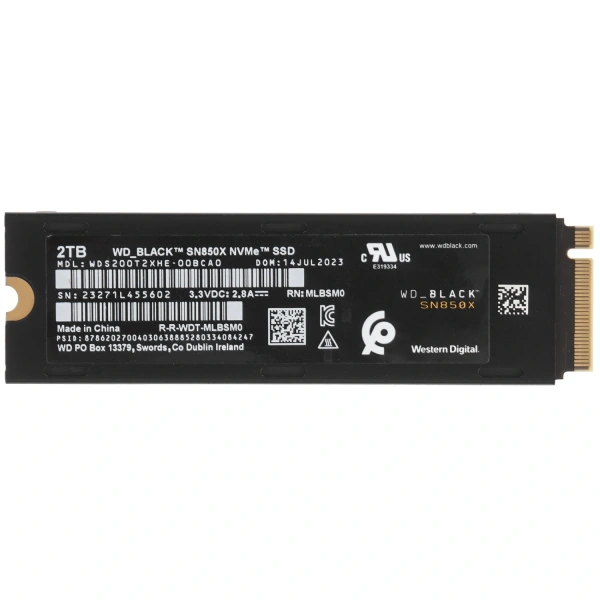 Купить 2000 гб m.2 nvme накопитель wd black sn850x [wds200t2xhe]
