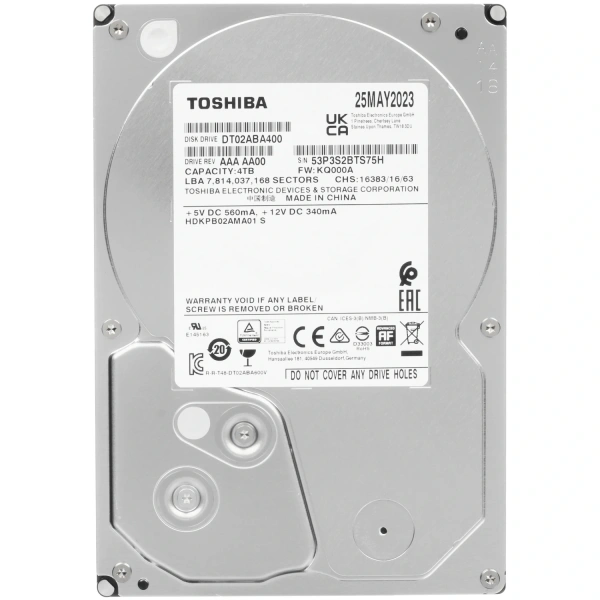 Купить 4 тб жесткий диск toshiba dt02 [dt02aba400]