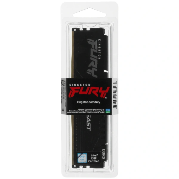 Купить оперативная память kingston fury beast black [kf552c40bb-32] 32 гб
