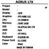 Купить 17.3" ноутбук aorus 17x axf черный