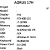 Купить 17.3" ноутбук aorus 17h bxf черный