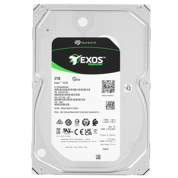 Купить 2 тб жесткий диск seagate exos 7e10 [st2000nm000b]