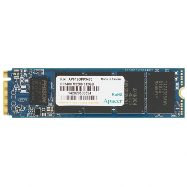 Купить 512 гб m.2 nvme накопитель apacer pp3480 [ap512gpp3480-r]