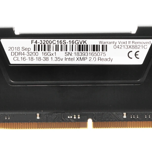 Купить оперативная память g.skill ripjaws v [f4-3200c16s-16gvk] 16 гб