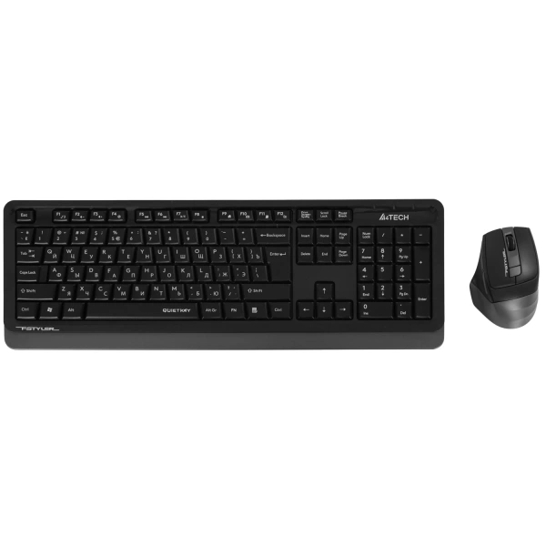 Купить клавиатура+мышь беспроводная   a4tech fstyler fgs1035q серый