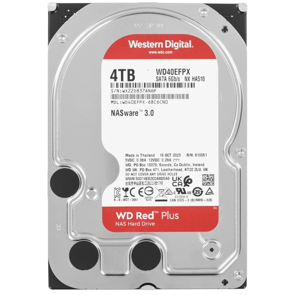 Купить 4 тб жесткий диск wd red plus [wd40efpx]