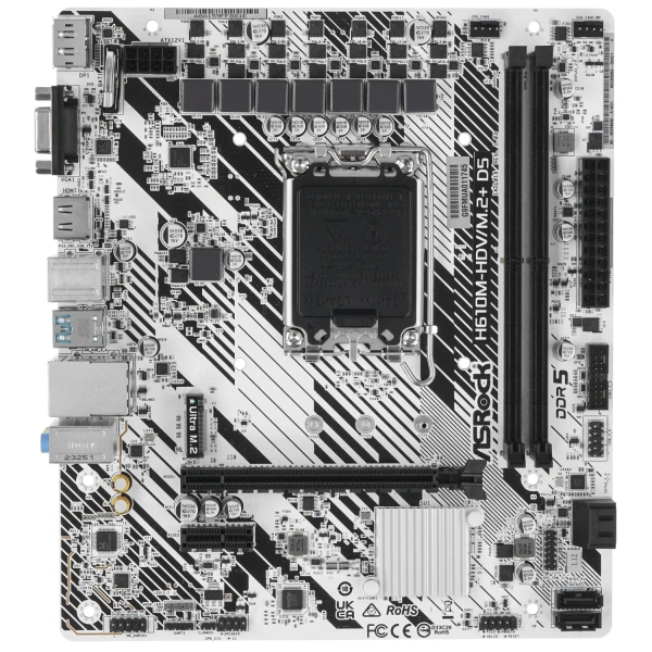 Купить материнская плата asrock h610m-hdv/m.2+ d5