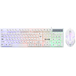 Клавиатура+мышь проводная Aceline GS Rage 100 белый