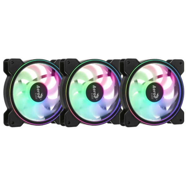 Купить комплект вентиляторов aerocool saturn 12f argb pro 3 pcs + hub