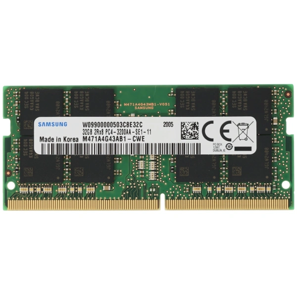 Купить оперативная память sodimm samsung [m471a4g43ab1-cwe] 32 гб