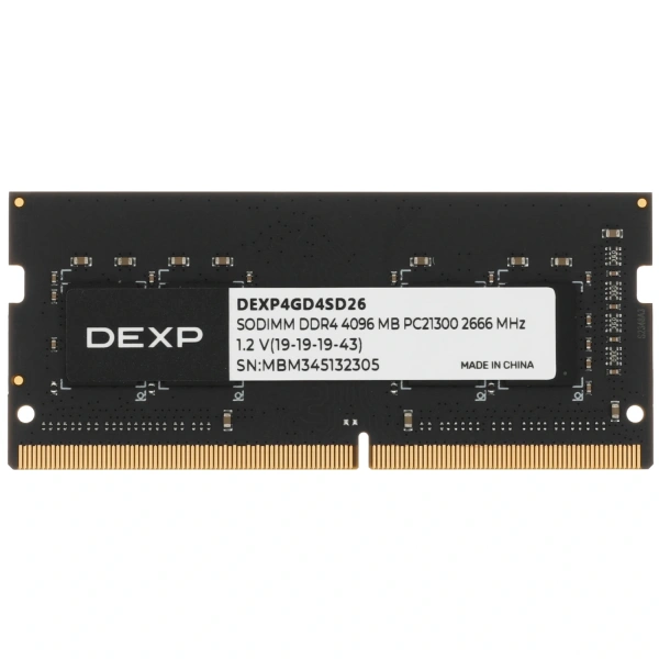 Купить оперативная память sodimm dexp [dexp4gd4sd26] 4 гб