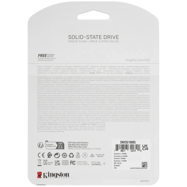 Купить 1000 гб m.2 nvme накопитель kingston nv3 [snv3s/1000g]