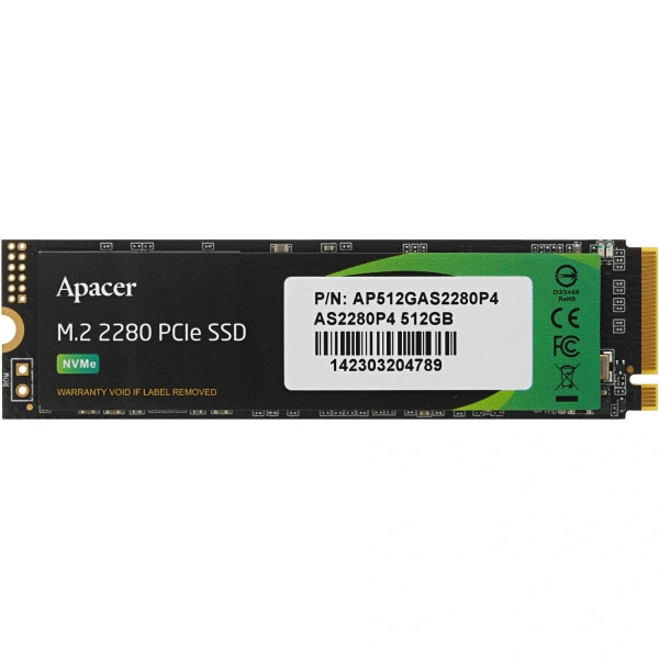 Купить 512 гб m.2 nvme накопитель apacer as2280p4 [ap512gas2280p4-1]
