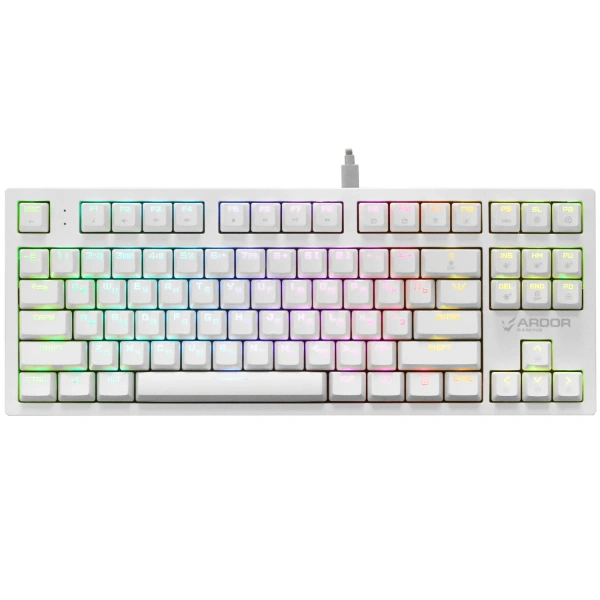 Купить клавиатура проводная ardor gaming immortality tkl [ag-fl-im87gy-w]