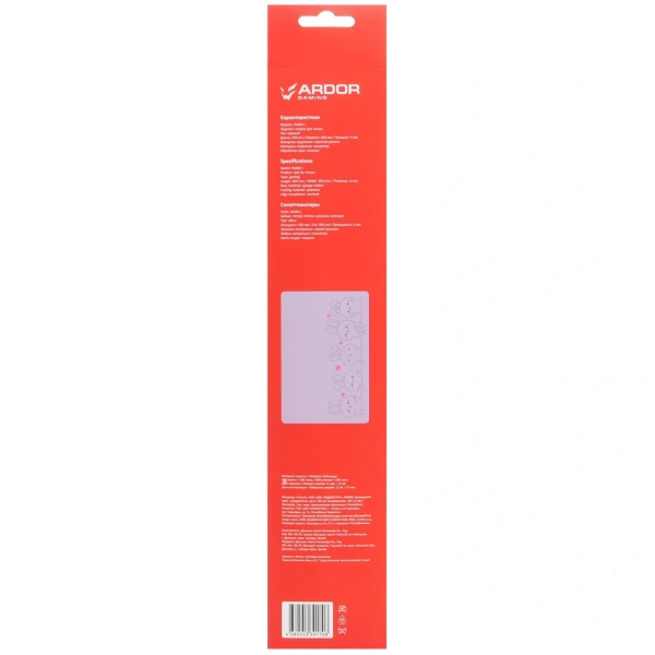 Купить коврик ardor gaming rabbit (l) фиолетовый