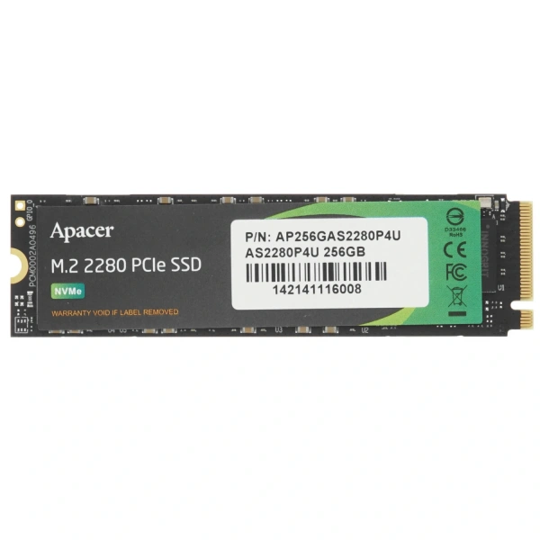 Купить 256 гб m.2 nvme накопитель apacer as2280p4u [ap256gas2280p4u-1]