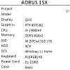 Купить 15.6" ноутбук aorus 15x asf черный