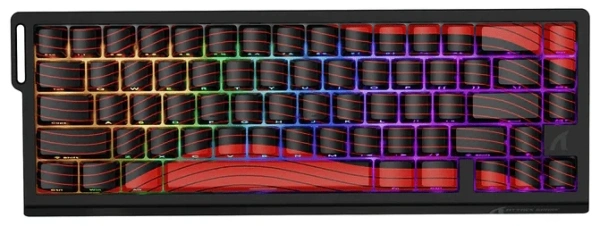 Купить клавиатура проводная + беспроводная attack shark x68he pro [asx68heprocontourlineblack&red]