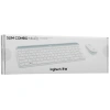 Купить клавиатура+мышь беспроводная logitech slim wireless desktop mk470 белый