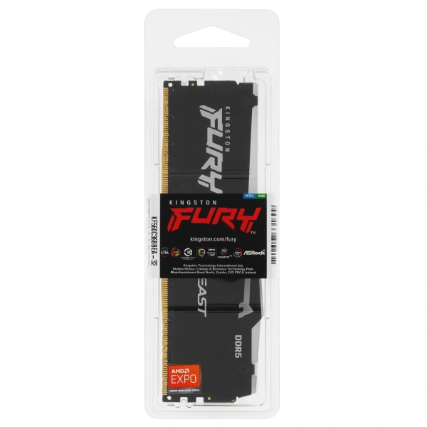 Купить оперативная память kingston fury beast black rgb [kf560c36bbea-32] 32 гб