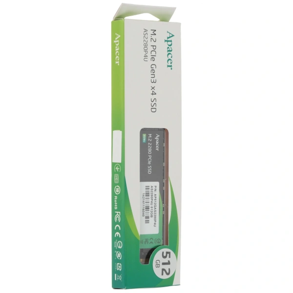 Купить 512 гб m.2 nvme накопитель apacer as2280p4u [ap512gas2280p4u-1]