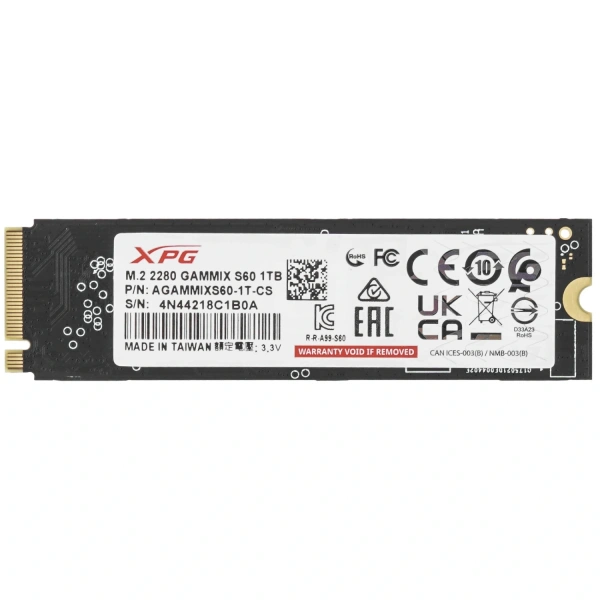 Купить 1000 гб m.2 nvme накопитель adata xpg gammix s60 [agammixs60-1t-cs]