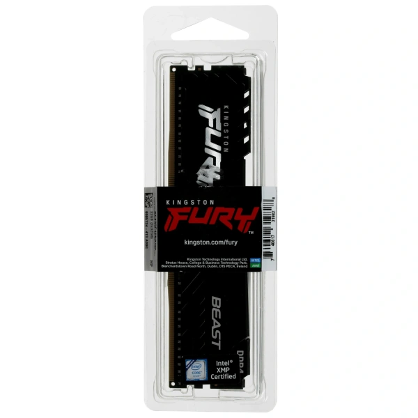 Купить оперативная память kingston fury beast black [kf432c16bb/32] 32 гб