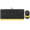 Купить клавиатура+мышь проводная a4tech fstyler f1110 желтый
