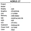 Купить 17.3" ноутбук aorus 17 bsf черный