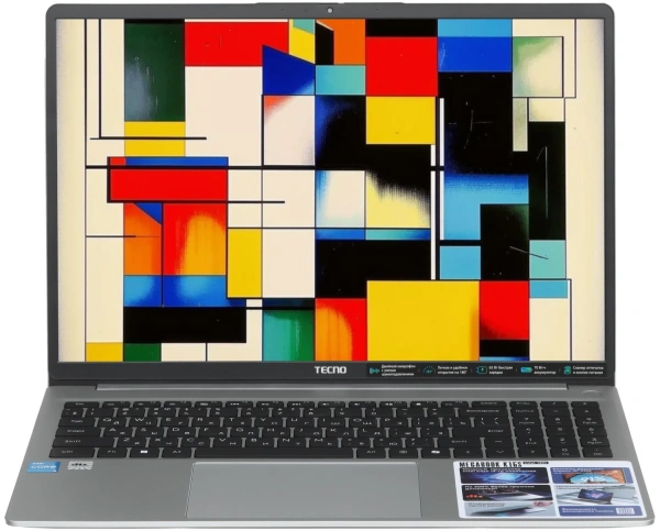 Купить 16" ноутбук tecno megabook k16s серебристый