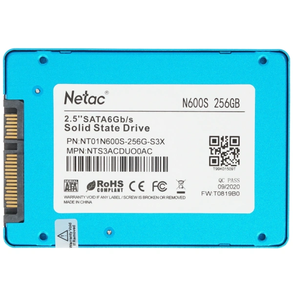Купить 256 гб 2.5" sata накопитель netac n600s [nt01n600s-256g-s3x]