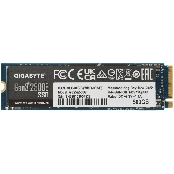 Купить 500 гб m.2 nvme накопитель gigabyte aorus gen3 2500e [g325e500g]
