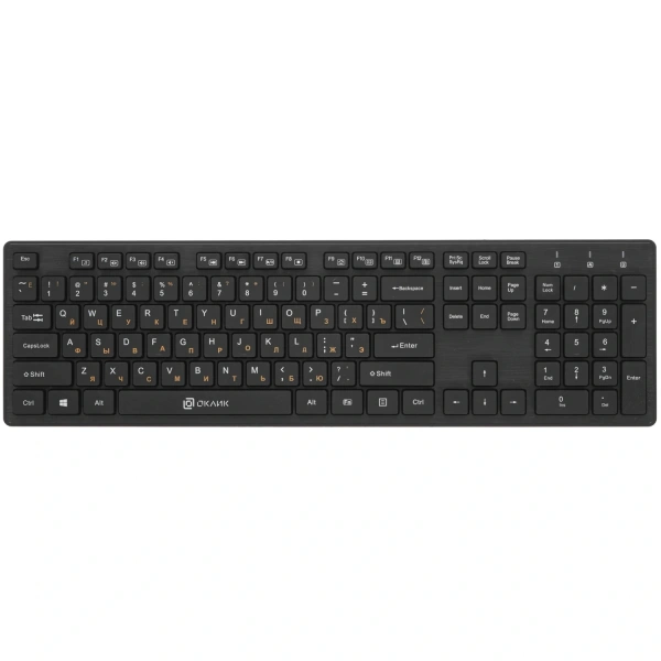 Купить клавиатура+мышь беспроводная   oklick 240m черный