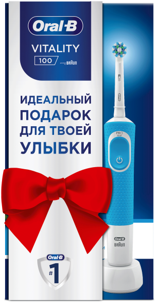Электрическая зубная щетка Oral-B D100.413.1, голубой