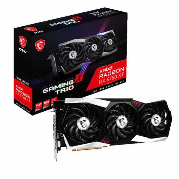 Видеокарта MSI AMD Radeon RX 6750 XT GAMING X TRIO [RX 6750 XT GAMING X TRIO 12G]