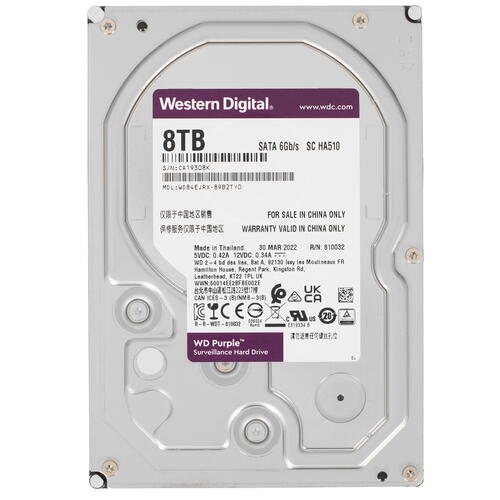 8 ТБ Жесткий диск WD Purple Surveillance [WD84EJRX]